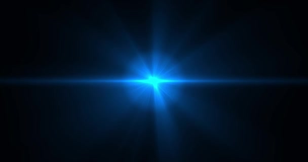 具有闪烁效果的光效应闪烁蓝光激光束 — 图库视频影像