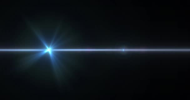 Siyah Arka Planda Işığın Pürüzsüz Görünümü Sinema Işığı Flaşı Çözünürlükte — Stok video