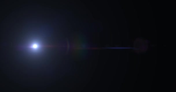 Lichteffekt Einer Flackernden Optischen Linse Helles Sonnenlicht Einem Horizontalen Schein — Stockvideo