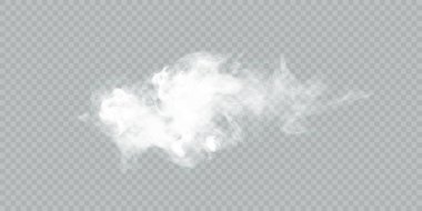Beyaz bulut, sis, sis, sis, buhar. Vektör 10 EPS şeffaf arkaplan PNG