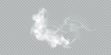 Beyaz bulut, sis, sis, sis, buhar. Vektör 10 EPS şeffaf arkaplan PNG