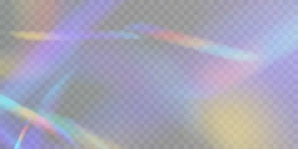 Şeffaf Arkaplanda Gökkuşağı Işığı Sızıntıları