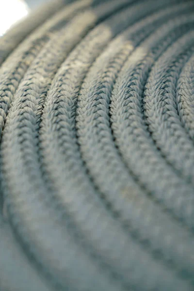 Közel Tengerészeti Lemez Halyard Textúrák Feltekert — Stock Fotó