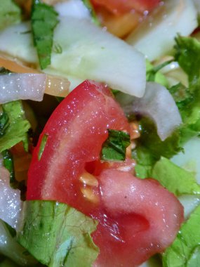 Taze sebzeli sağlıklı salata..