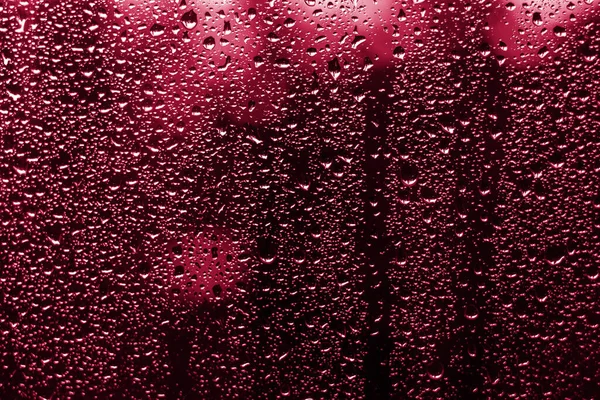 Out Focus Water Drops Window Glass Rain Bright Colored Nature — Stock Photo, Image