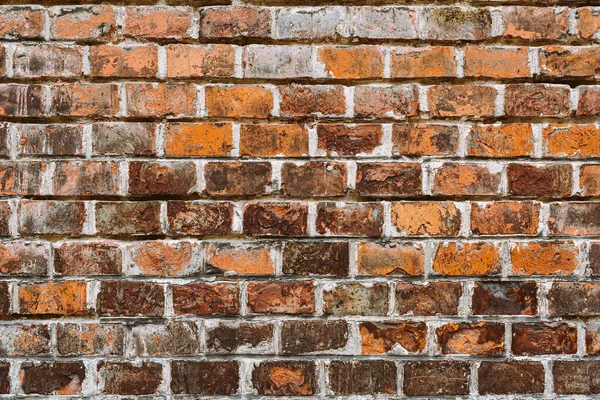 ヴィンテージレンガの壁のクローズアップのグランジテクスチャの背景 — ストック写真