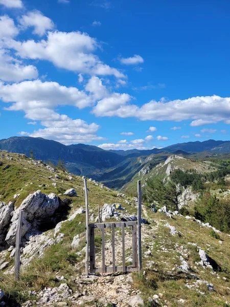 Slowenien Sommer Blick Auf Grüne Hügel Und Wälder Blauer Himmel — Stockfoto