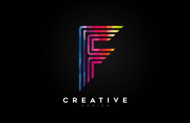Satır ve Monogram Yaratıcı Tasarım Vektörlü Fa harfi logosu