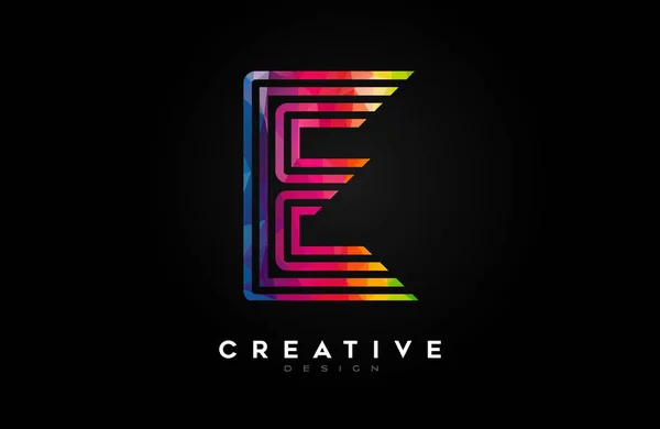 Vibrant Lines Letter Logo Lines Monogram Creative Style Vector — 스톡 벡터