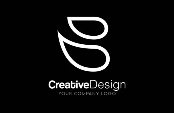 Business Letter Logo Design Monogram Line Minimalist Creative Modern Icon — Stock Vector