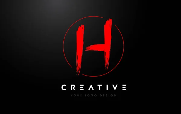 Red Brush Letter Logo Design Artistic Handwritten Letters Logo Concept