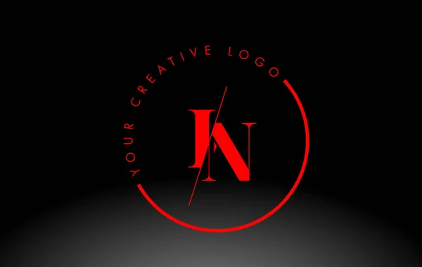 Ired Серійний Лист Дизайн Логотипу Творчим Перерваним Вирізом Ліцензійні Стокові Вектори