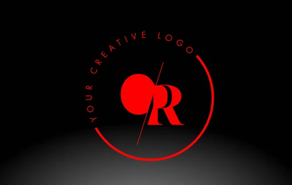 Red Серійний Лист Дизайн Логотипу Креативним Перерваним Вирізом Ліцензійні Стокові Вектори