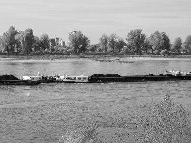 Almanya 'nın Ren Nehri kıyısında Düsseldorf şehri.