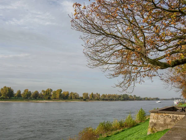 Staden Düsseldorf Vid Floden Rhine Tyskland — Stockfoto