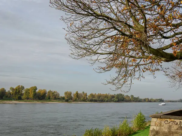 City Dusseldorf River Rhine Germany — Stock Photo, Image