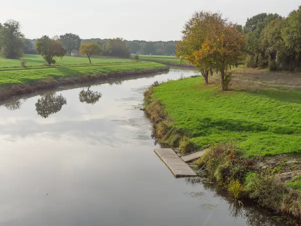 stock image Emlichheim and the Vechte river