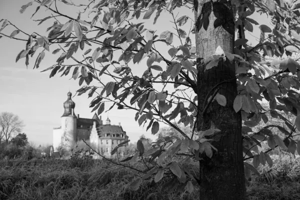 stock image Autumn time at a castle in westphalia