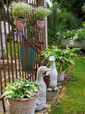 Bir Alman bahçesinde yaz mevsimi