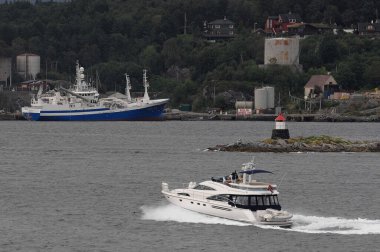 Ship cruise in the norwegian fjords