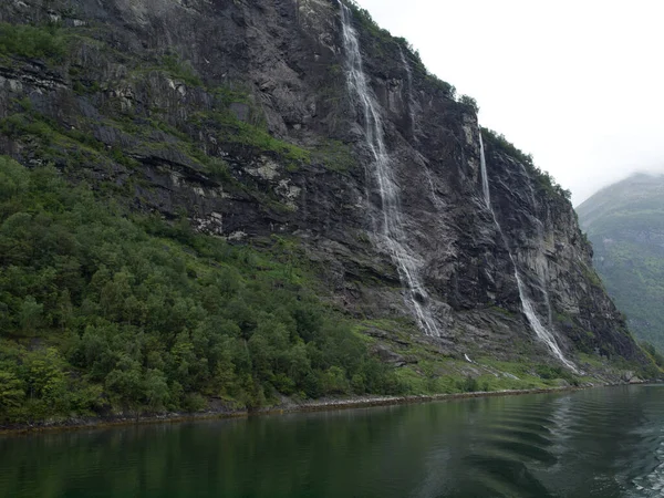 Ship cruise in the norwegian fjords