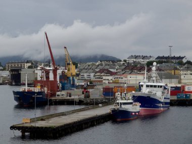 Ship cruise in the norwegian fjords