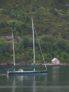Ship cruise in the norwegian fjords