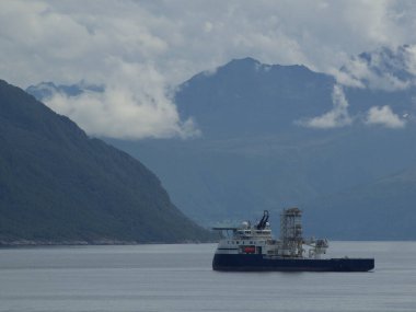 Ship cruise in the norwegian fjords