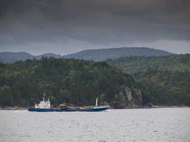 Ship cruise in the norwegian fjords