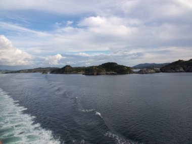 Ship cruise in the norwegian fjords