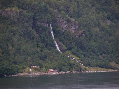 Ship cruise in the norwegian fjords