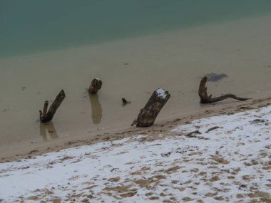 winter time at a lake in westphalia