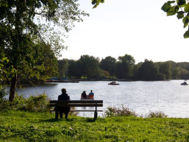 hiking at a lake in germany