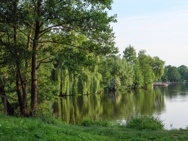 small lake near borken in westphalia