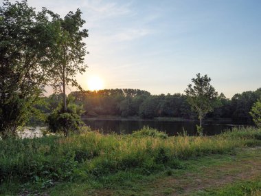 small lake near borken in westphalia