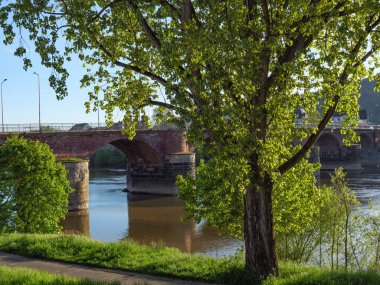 Almanya 'daki Moselle nehrinin Trier kenti.