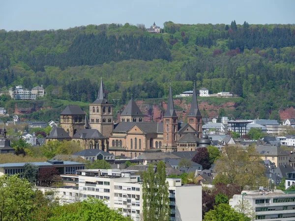 Vieja Ciudad Tréveris Río Moselle Alemania — Foto de Stock