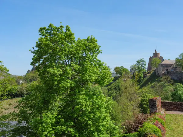 stock image The small city of Saarburg at the saar river in germany