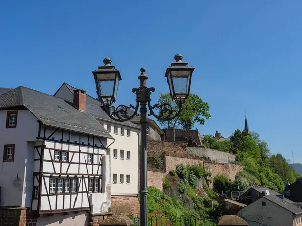 萨尔堡小城 位于德国萨尔河畔 — 图库照片