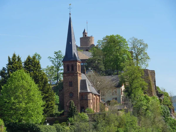 Małe Miasto Saarburg Nad Rzeką Saar Niemczech — Zdjęcie stockowe