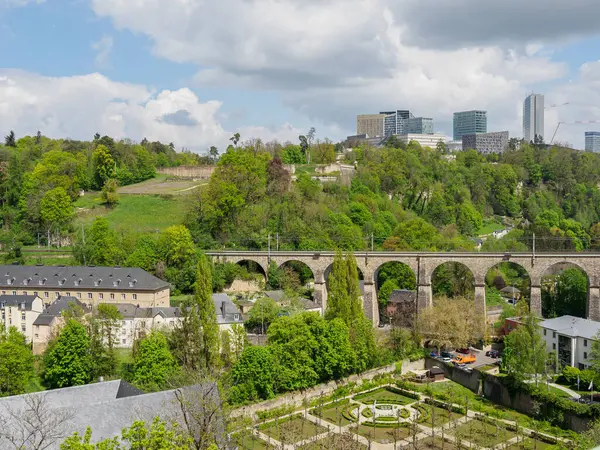 stock image The city of Luxembourg at spring time