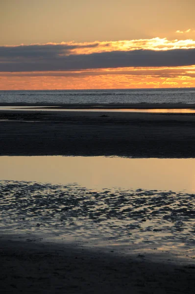 Захід Сонця Пляжі Острова Вангеруге Зародку — стокове фото