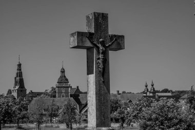 Alman Muensterland 'indeki Raesfeld köyü.