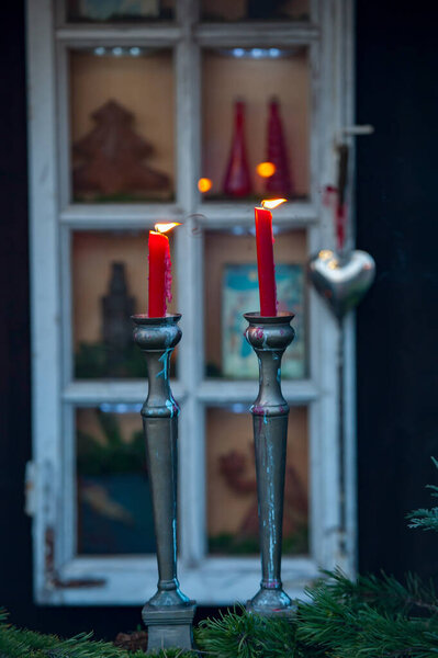 candles in the garden