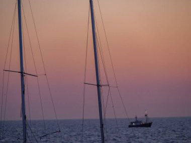 De Haan 'da yaz akşamı Kuzey Denizi' nde Belçika 'da