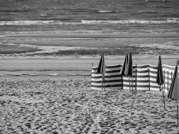 Закат Пляже Хан Бельгии — стоковое фото