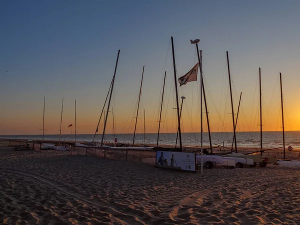Letni Wieczór Haan Północnym Morzu Belgii — Zdjęcie stockowe