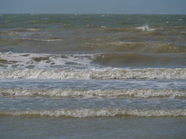 Belçika 'nın kuzey sahilindeki De Haan plajı.
