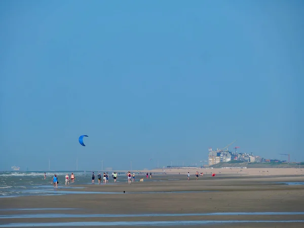 Пляж Хан Северном Побережье Бельгии — стоковое фото