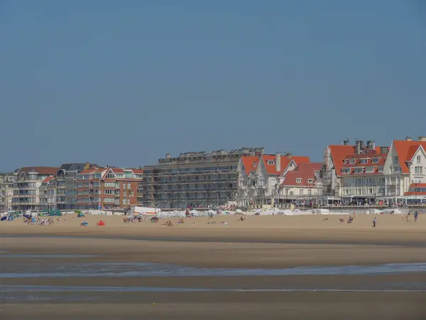 Stock image The beach of De Haan at the belgian north sea coast